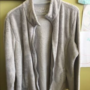 Soft gray jacket. Without hood. Size large.